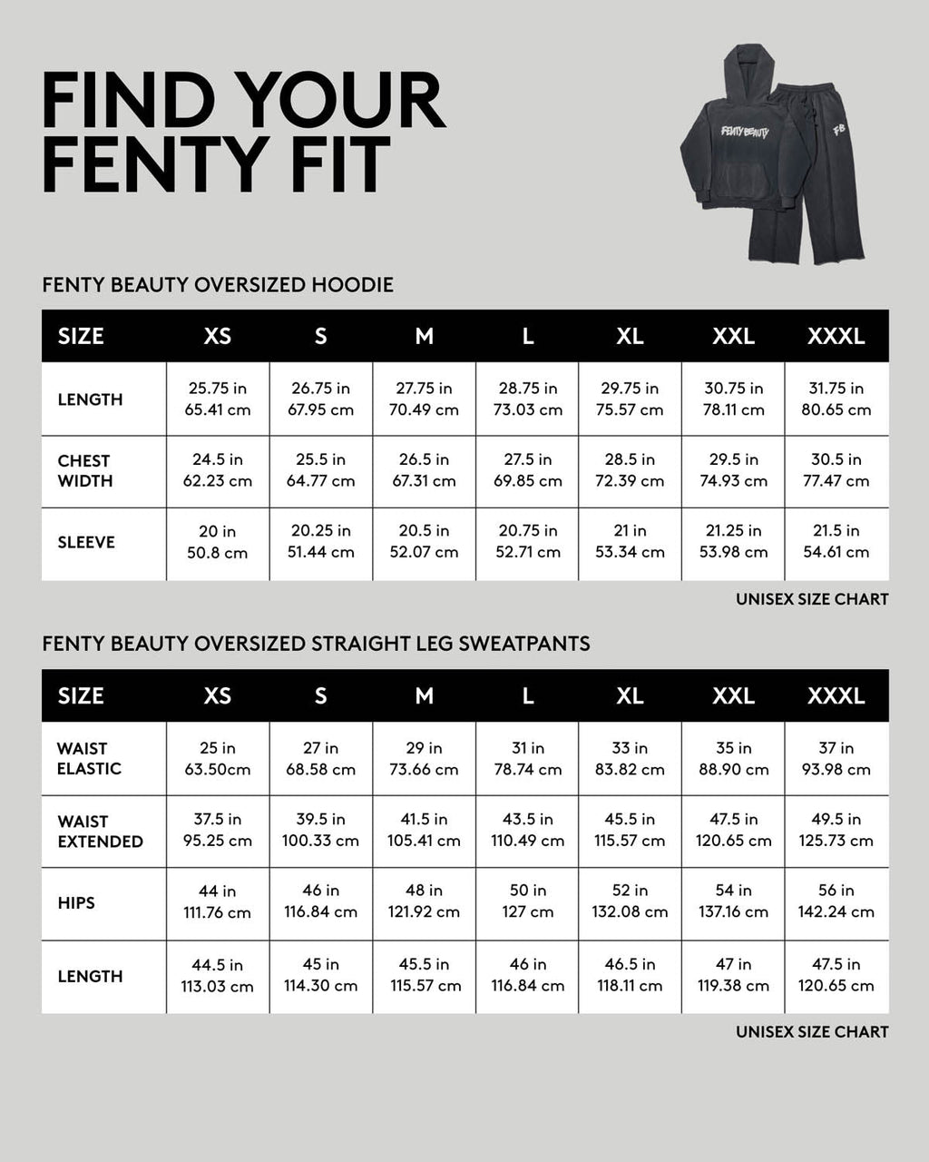Fenty Beauty Oversized Unisex Hoodie and Sweatpant Set