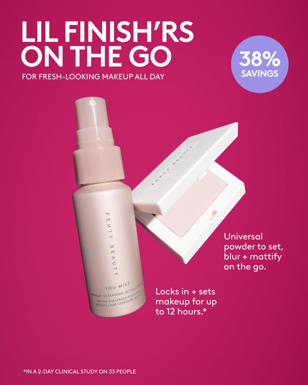 Lil Finish'rs Mini Setting Spray + Blotting Powder Duo