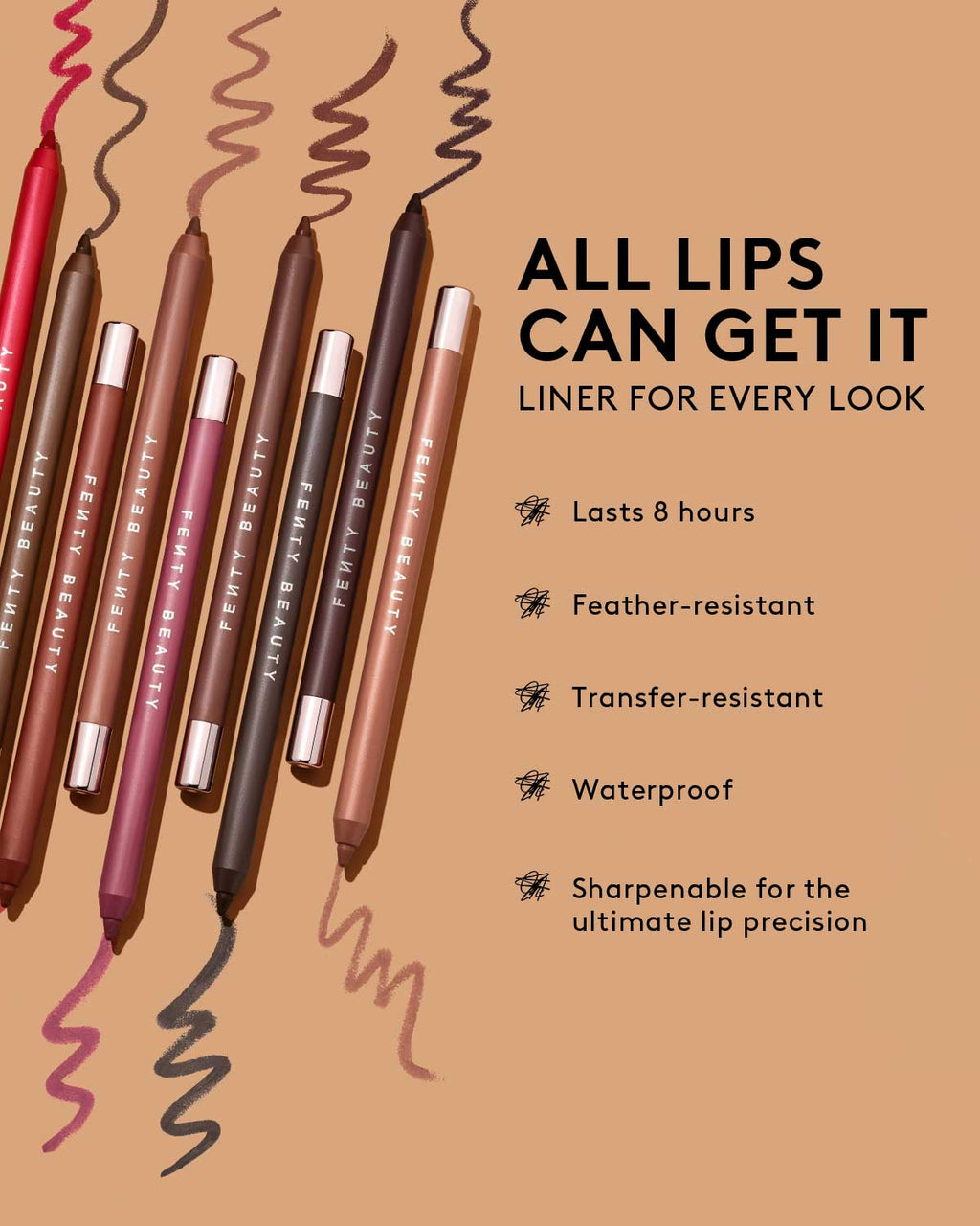 Trace'd Out Longwear Waterproof Pencil Lip Liner — Rose Amber