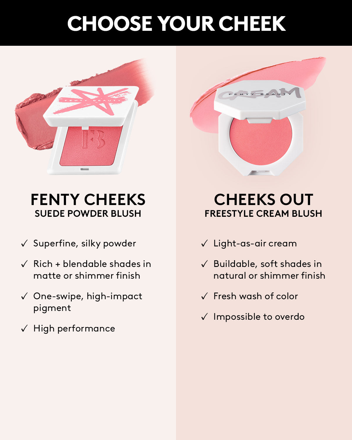 Fenty Cheeks Suede Powder Blush — Petal Poppin'