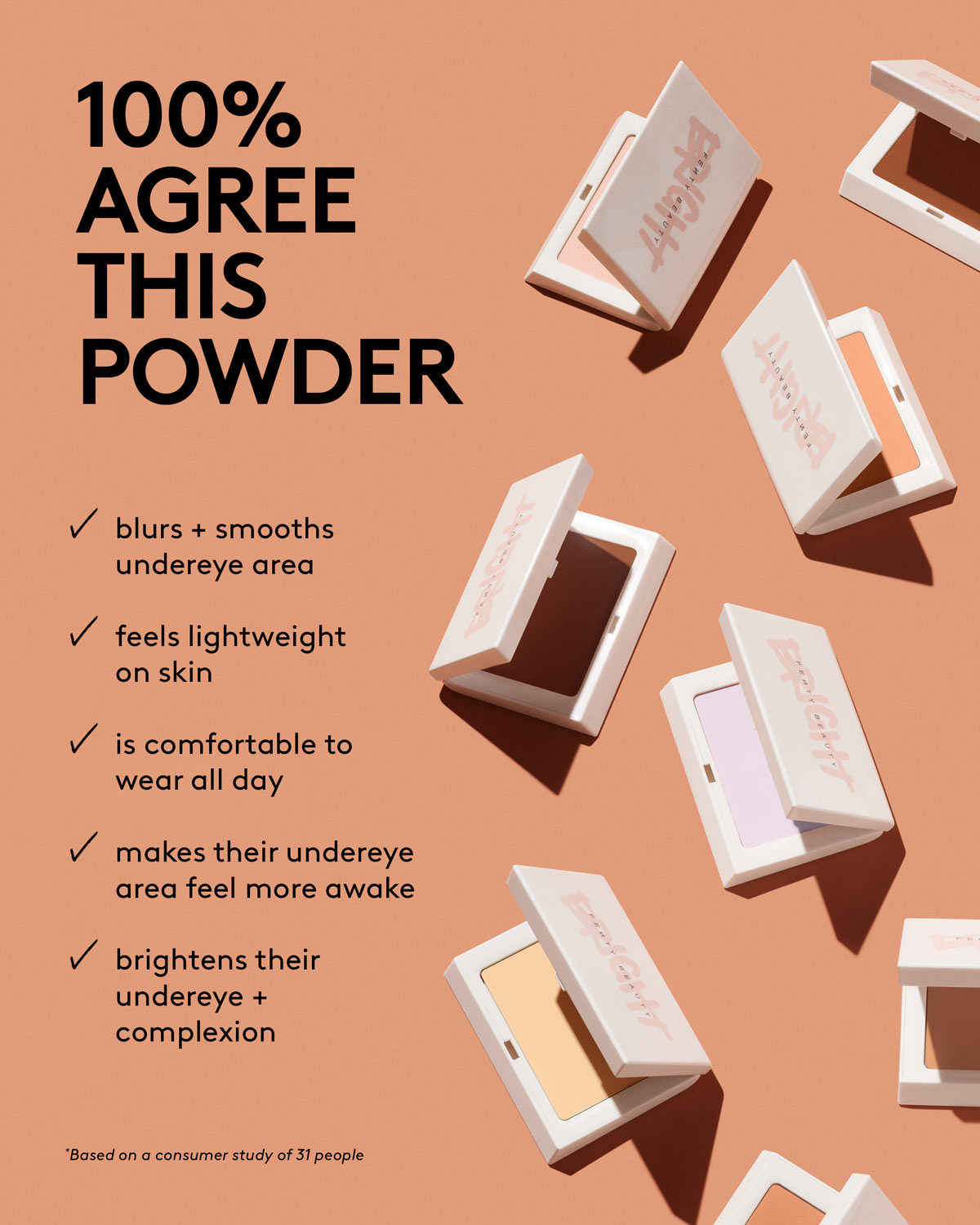 Bright Fix Instant Brightening + Blurring Powder — Peach