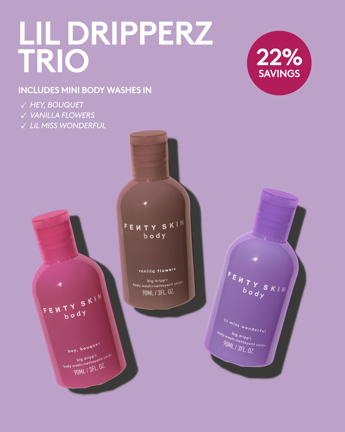 Lil Dripp'rz Mini Body Wash Trio