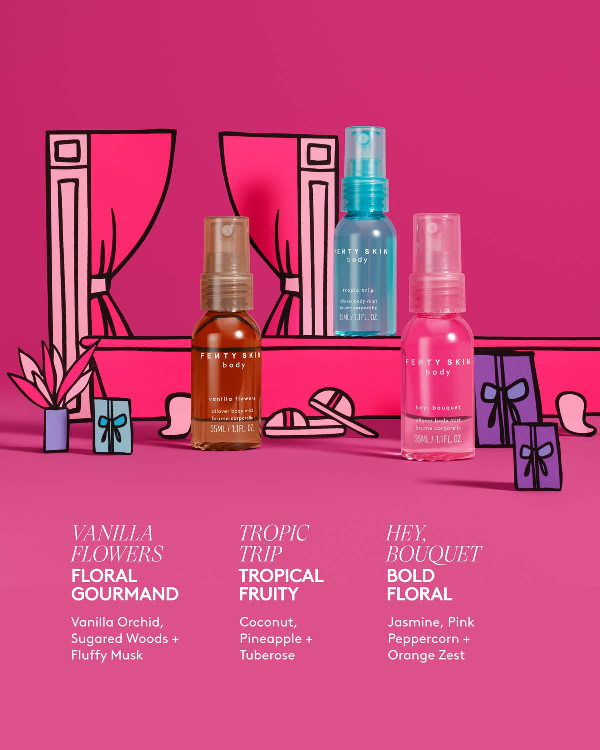 Mist N Match Mini Allover Body Mist Trio
