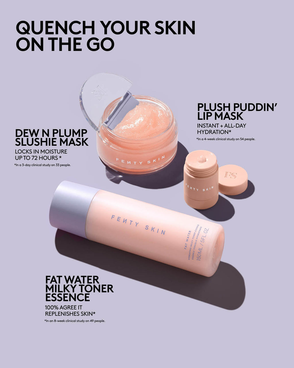 Quench Kit Mini 3-Piece Hydrating Skincare Set + Bag