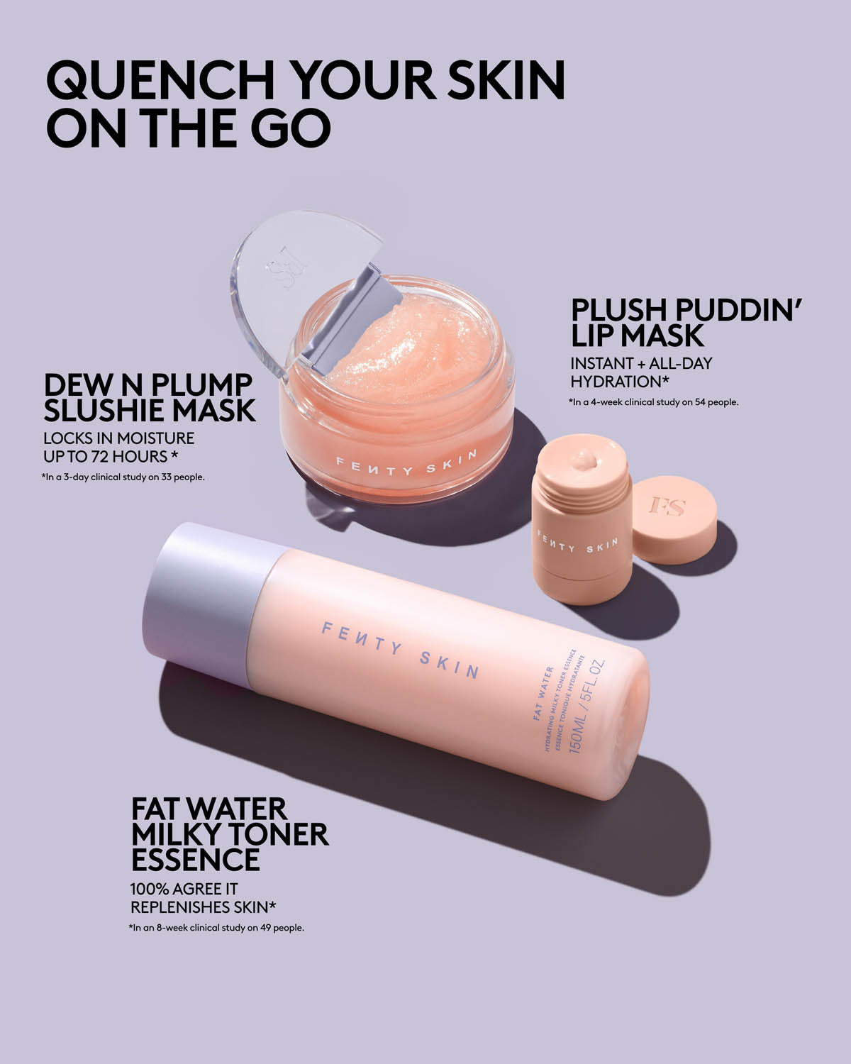 Quench Kit Mini 3-Piece Hydrating Skincare Set + Bag