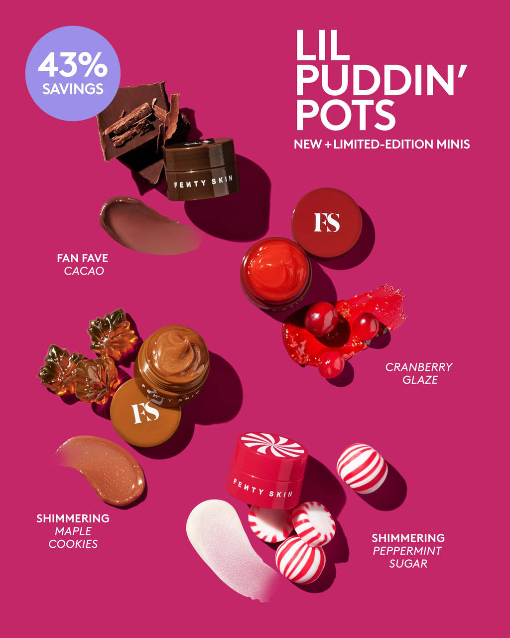 Lil Puddin' Pots Mini Intensive Recovery Lip Mask Set