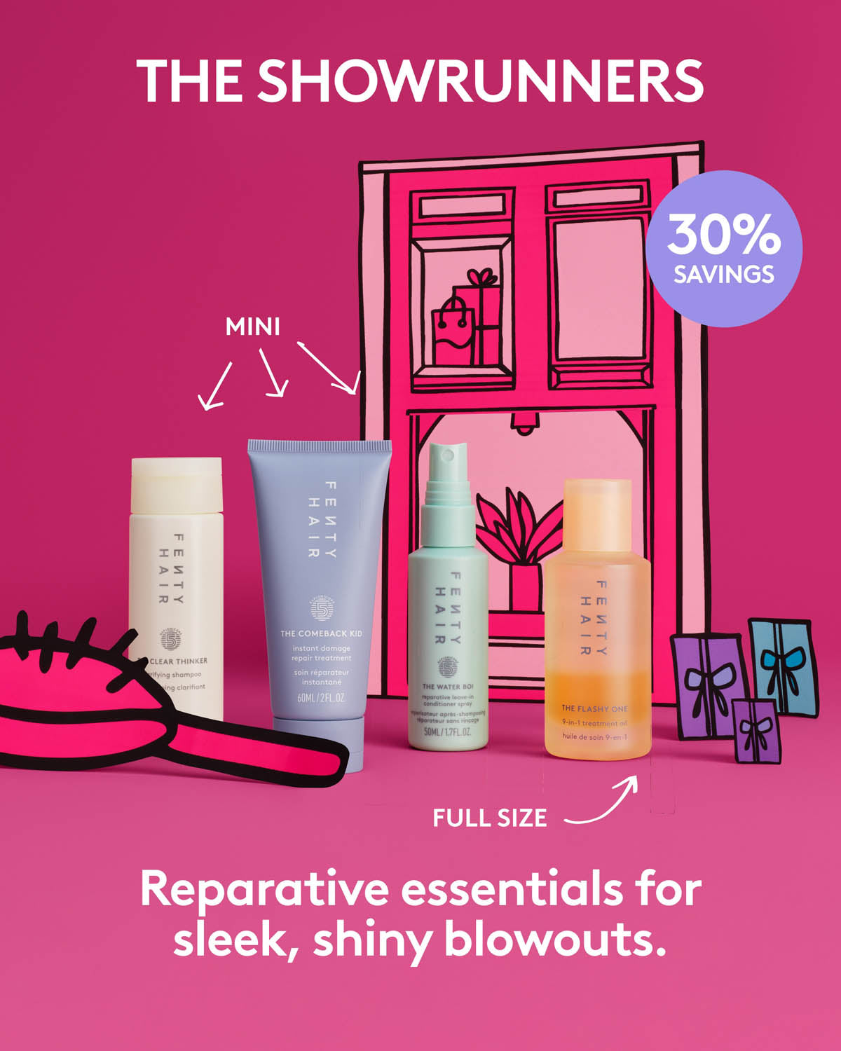 The Showrunners Reparative Essentials Travel Set