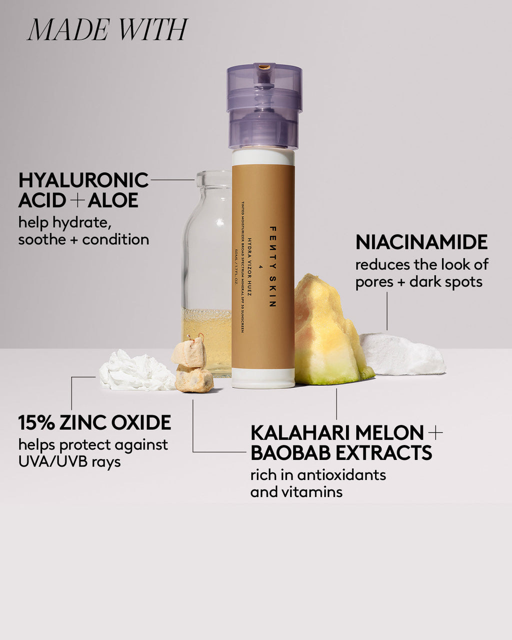 Hydra Vizor Huez Tinted Moisturizer Broad Spectrum Mineral SPF 30 Sunscreen Refill — 9